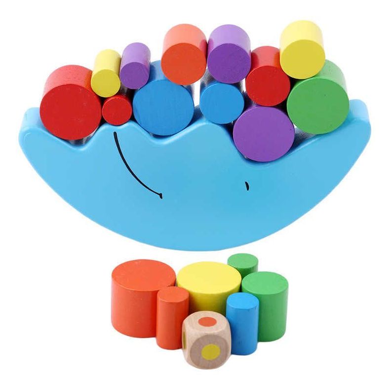 Juego Didáctico Balancín De Madera Lunar Montessori-0