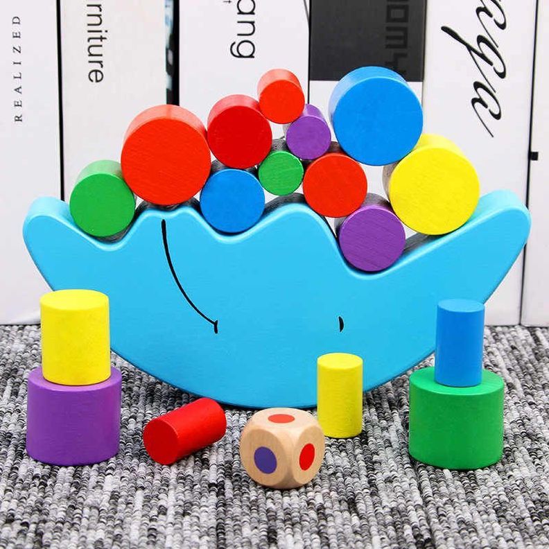 Juego Didáctico Balancín De Madera Lunar Montessori-2