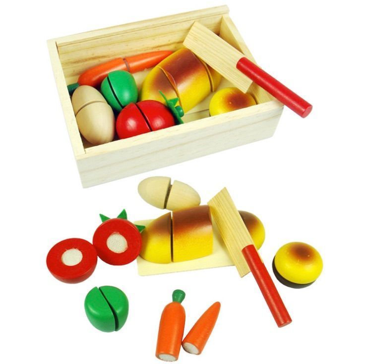 Corta Frutas De Madera Con Velcro Juguete Didactico-3