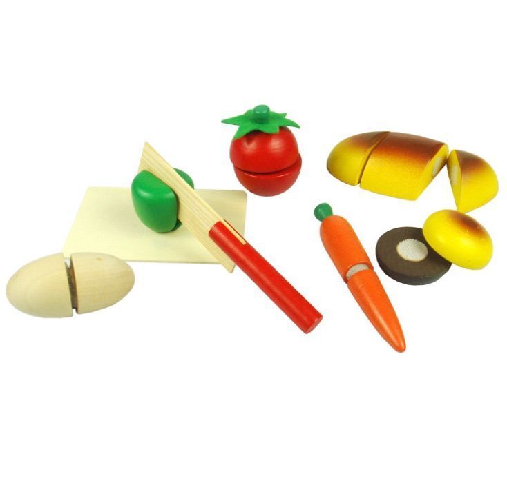 Corta Frutas De Madera Con Velcro Juguete Didactico-4