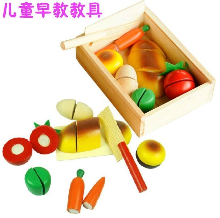 Corta Frutas De Madera Con Velcro Juguete Didactico-2
