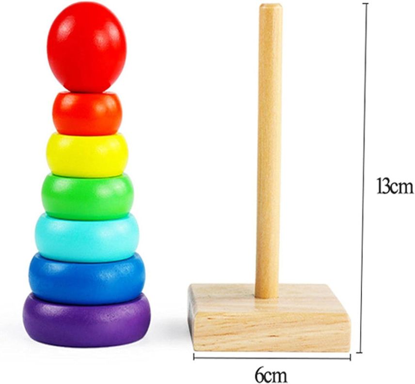 Torre Chica De Madera Juguete Montessori Arco Iris-4