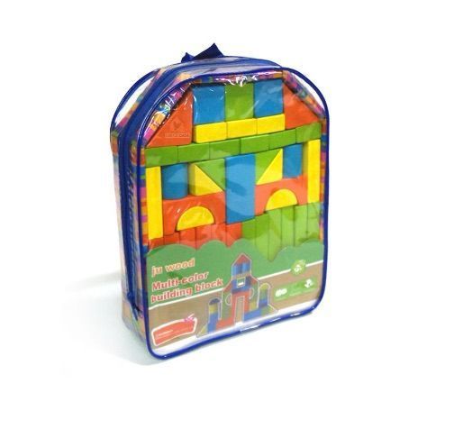 Mochila Bloques De Madera Didáctico Montessori Azul-1