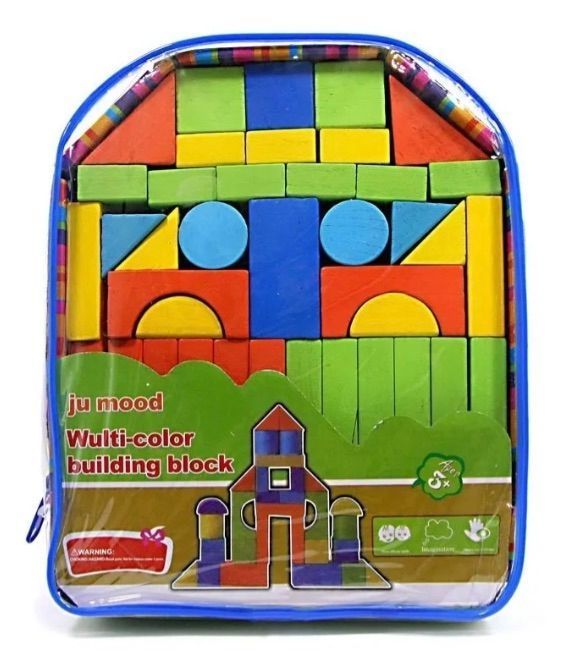 Mochila Bloques De Madera Didáctico Montessori Azul-0