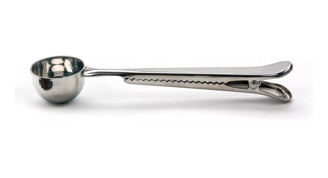 Cuchara Porcionadora Café Molido Acero Inoxidable Clip Pinza-3