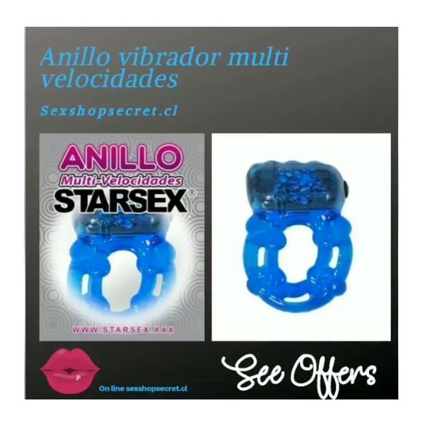 Anillo Vibrador Multi-Velocidades Reutilizable-2