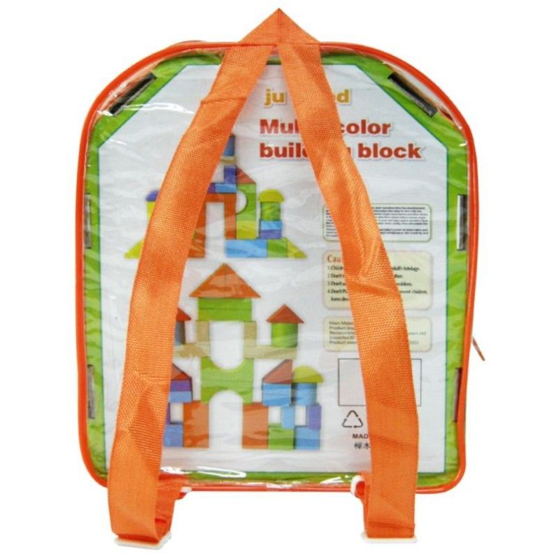 Mochila Bloques De Madera Didáctico Montessori Naranjo-3