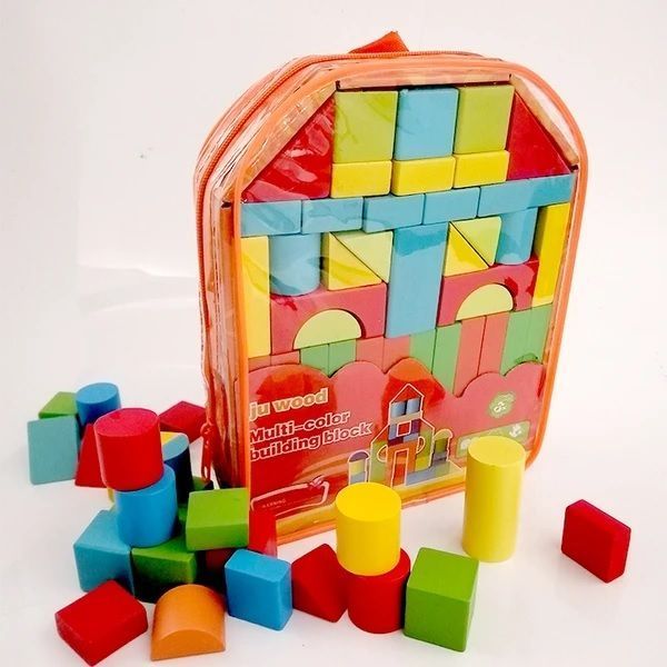 Mochila Bloques De Madera Didáctico Montessori Naranjo-1