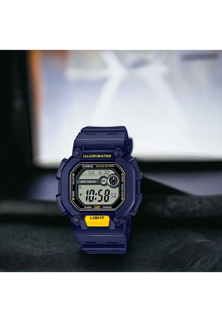 Reloj Casio de Hombre W-737H-2Avdf Classic Line Digital Azul-1