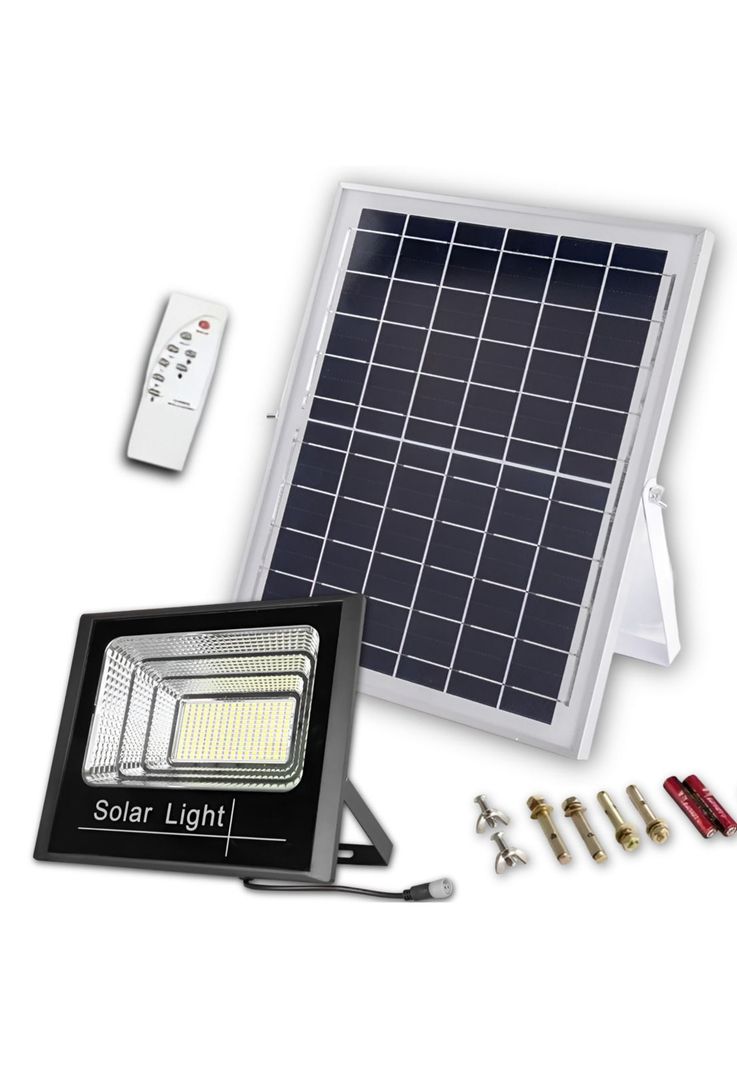 Foco Solar Exterior 40W con Panel Solar HD + Control Remoto-0
