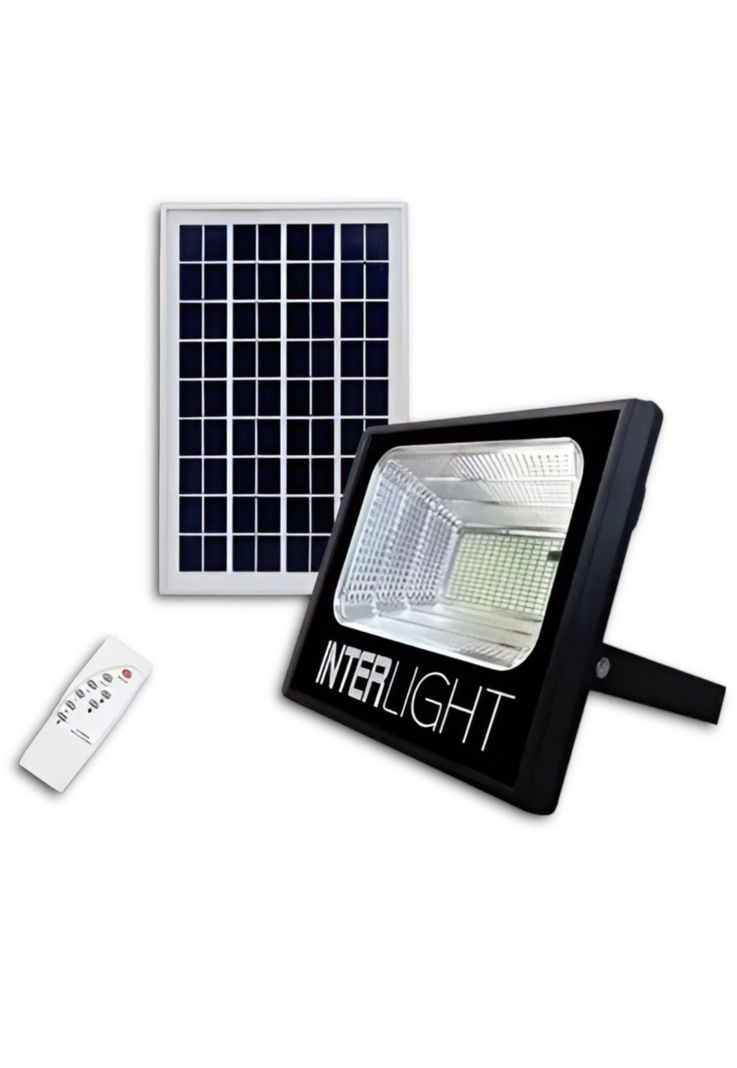Foco Solar Exterior 40W con Panel Solar HD + Control Remoto-1