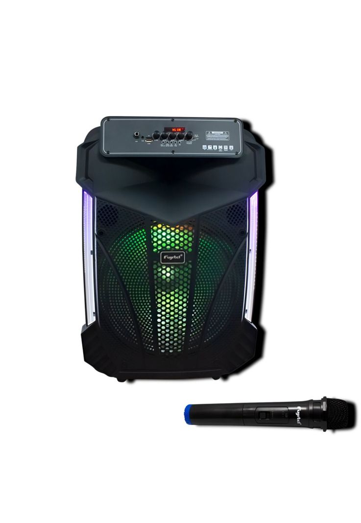 Parlante Karaoke de 15" RGB Recargable + Micrófono Inalámbrico BT15L-0