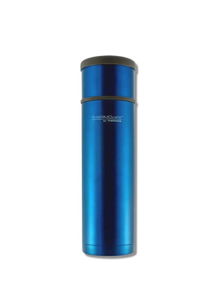 Termo Premium de Acero Inoxidable 0.5L Azul Metalizado 12H/24H-0