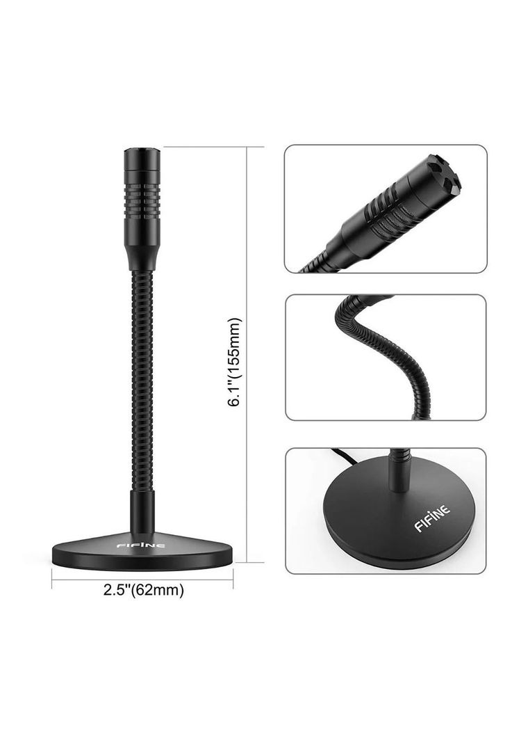 Microfono Usb Fifine K050B Flexible Condensador-2