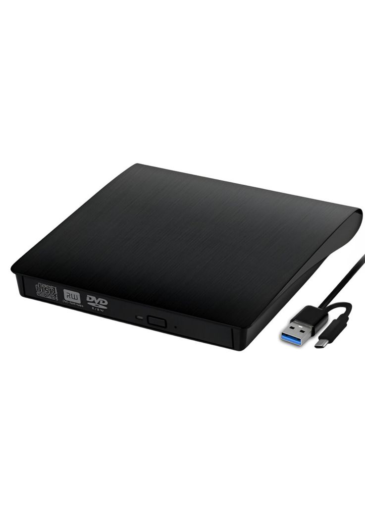 Grabador y Lector Externo de CD/DVD Dual USB / USB-C RD12X-0