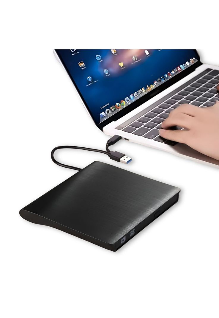 Grabador y Lector Externo de CD/DVD Dual USB / USB-C RD12X-4