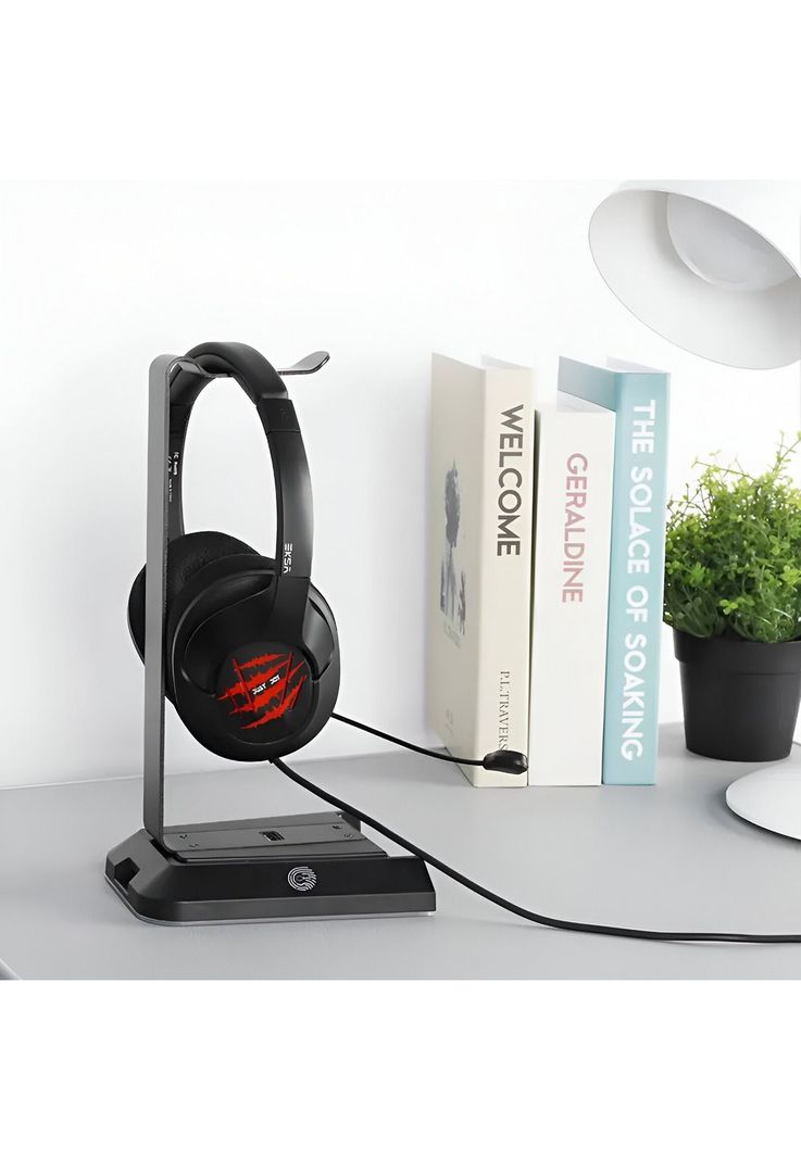 Soporte de Audífonos Full RGB Multimedia 7.1 + Puertos USB-4