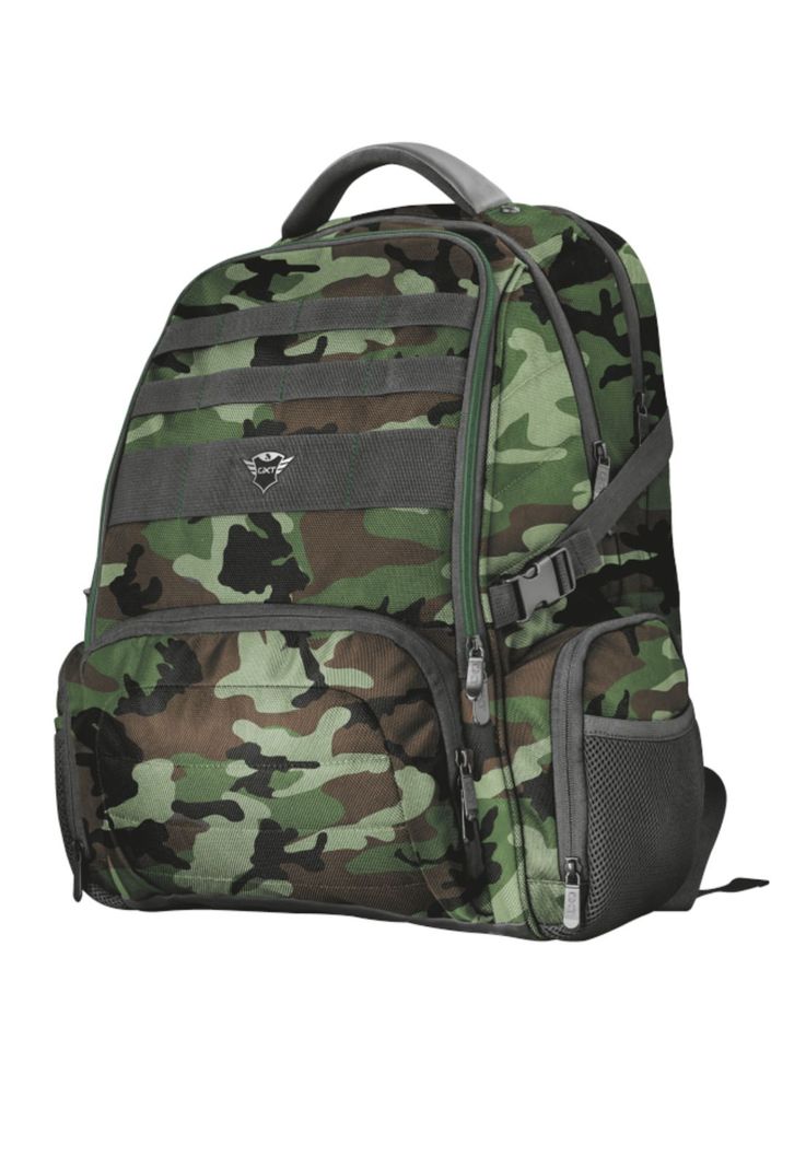 Mochila Gamer Trust Gxt 1250C Xl Kamo Military Reforzada 23868-3