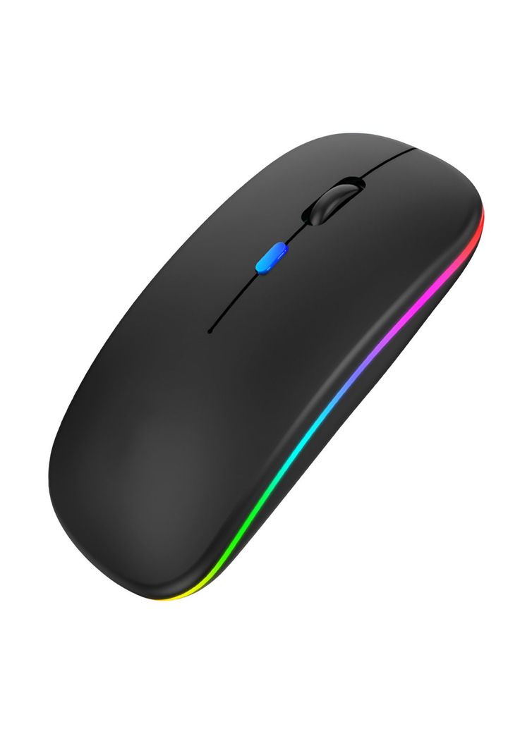 Mouse Inalámbrico Dual Bluetooth + USB 2G Recargable RGB BK-0