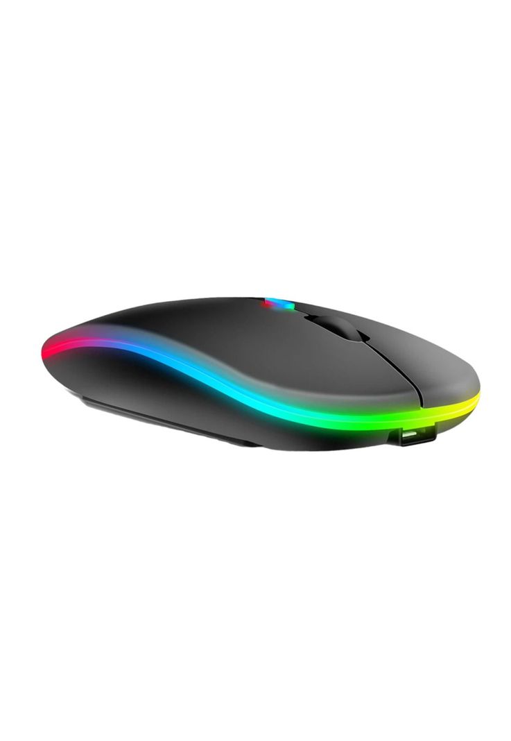 Mouse Inalámbrico Dual Bluetooth + USB 2G Recargable RGB BK-2