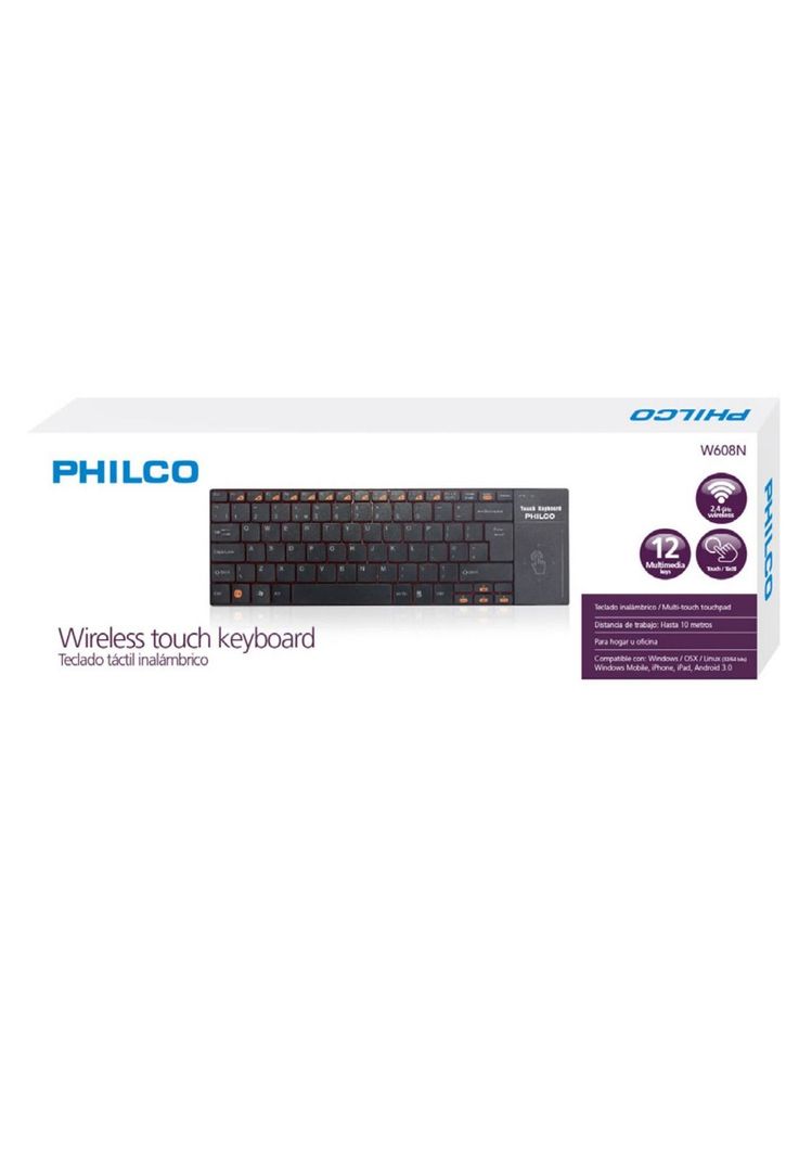 Teclado Inalambrico Touchpad para Smart TV y PC Philco W608N-3
