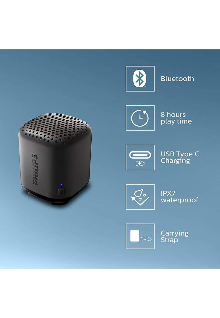 Parlante Bluetooth Philips Waterproof IPX7 8 Horas de Música-5