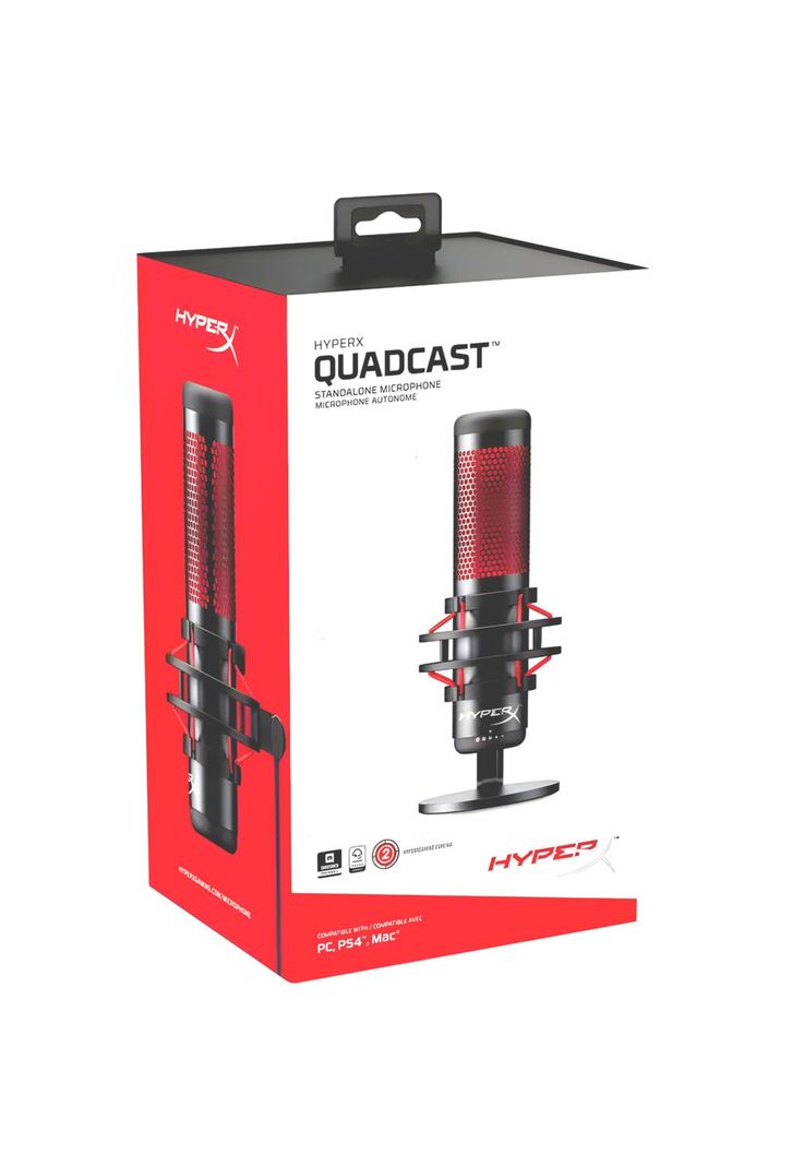Micrófono Gamer Streaming HyperX QuadCast Profesional-0
