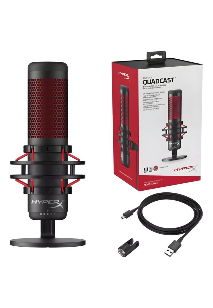 Micrófono Gamer Streaming HyperX QuadCast Profesional-6
