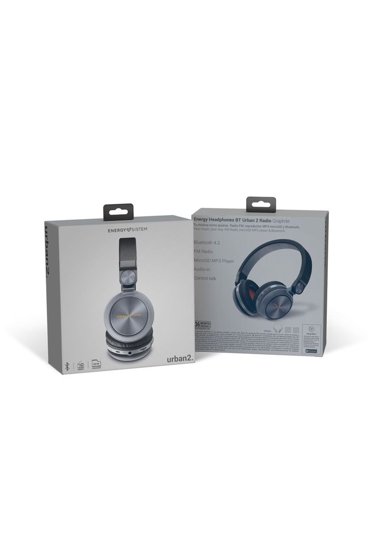 Audifono Energy Sistem Urban 2 Gray BT FM SD con Asistente-5