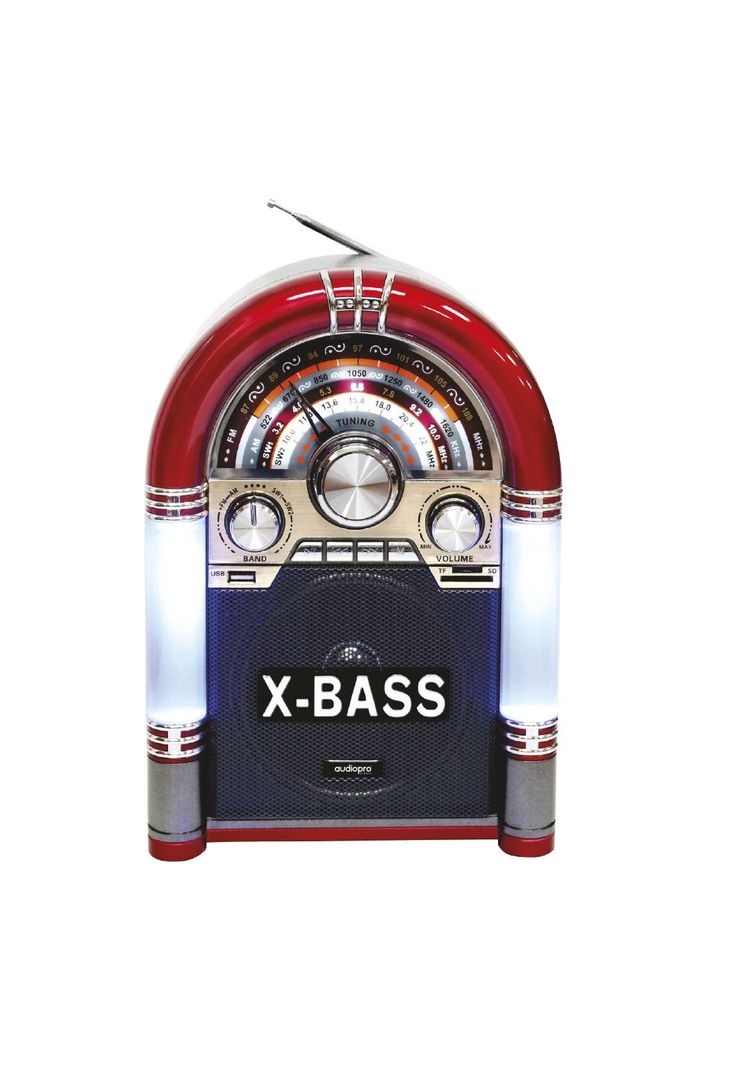 Parlante Retro Rockola XL Bluetooth Recargable Iluminada AP2053-2