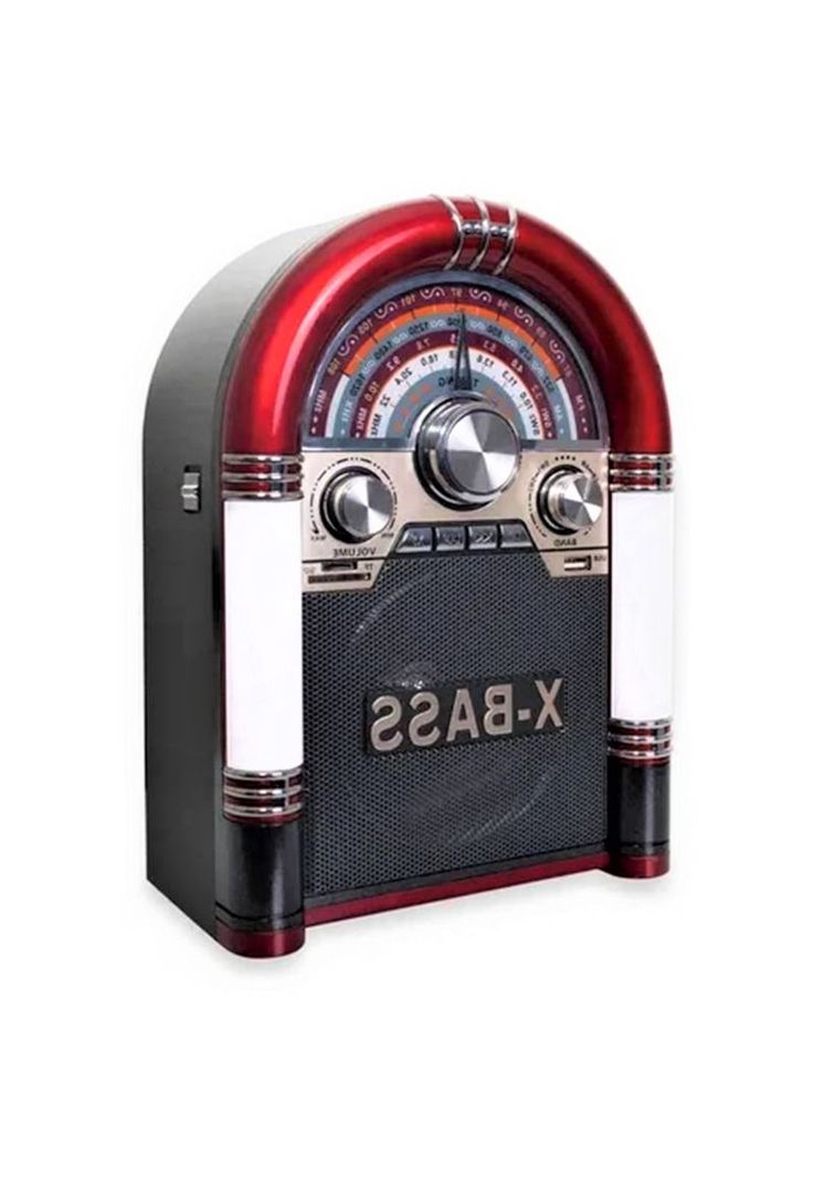 Parlante Retro Rockola XL Bluetooth Recargable Iluminada AP2053-3