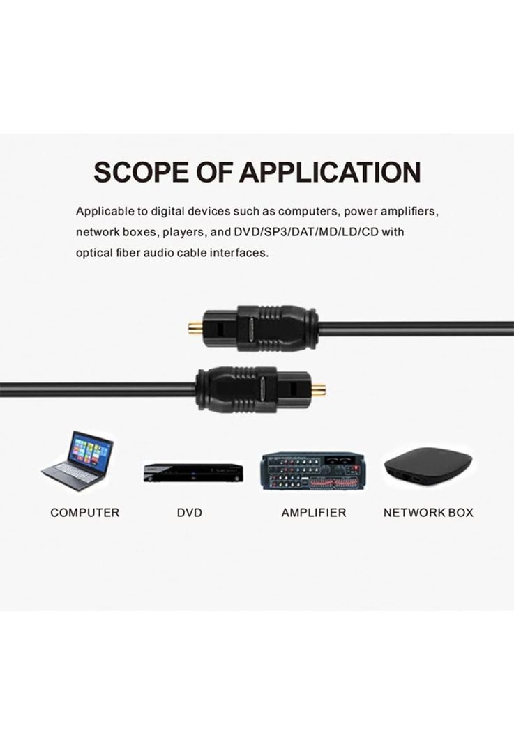 Cable De Audio Optico Digital SPDIF Toslink 3MT High Speed-5