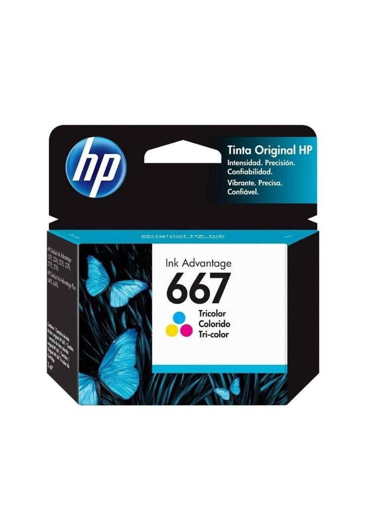 Tinta HP 667 Tricolor Cartridge Original 3YM78AL 2ML Colors-1