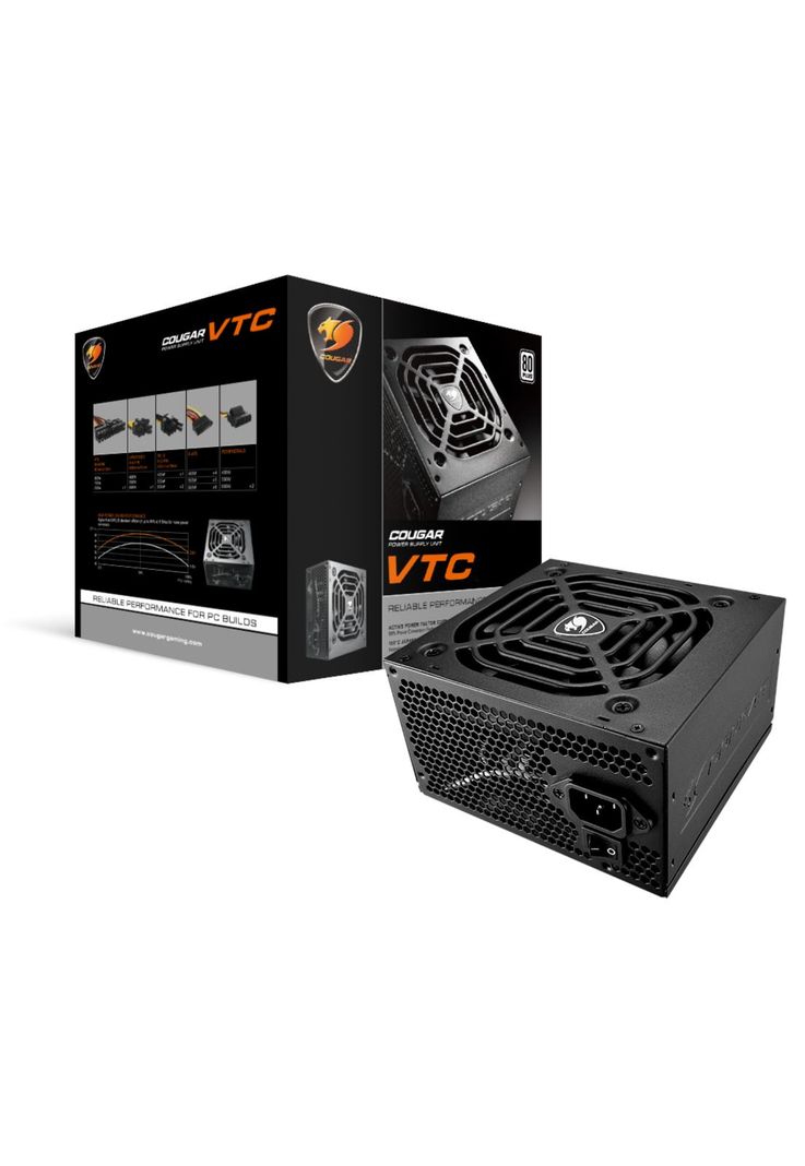 Fuente De Poder Gamer Cougar VTC 400W 80 Plus High Power-0