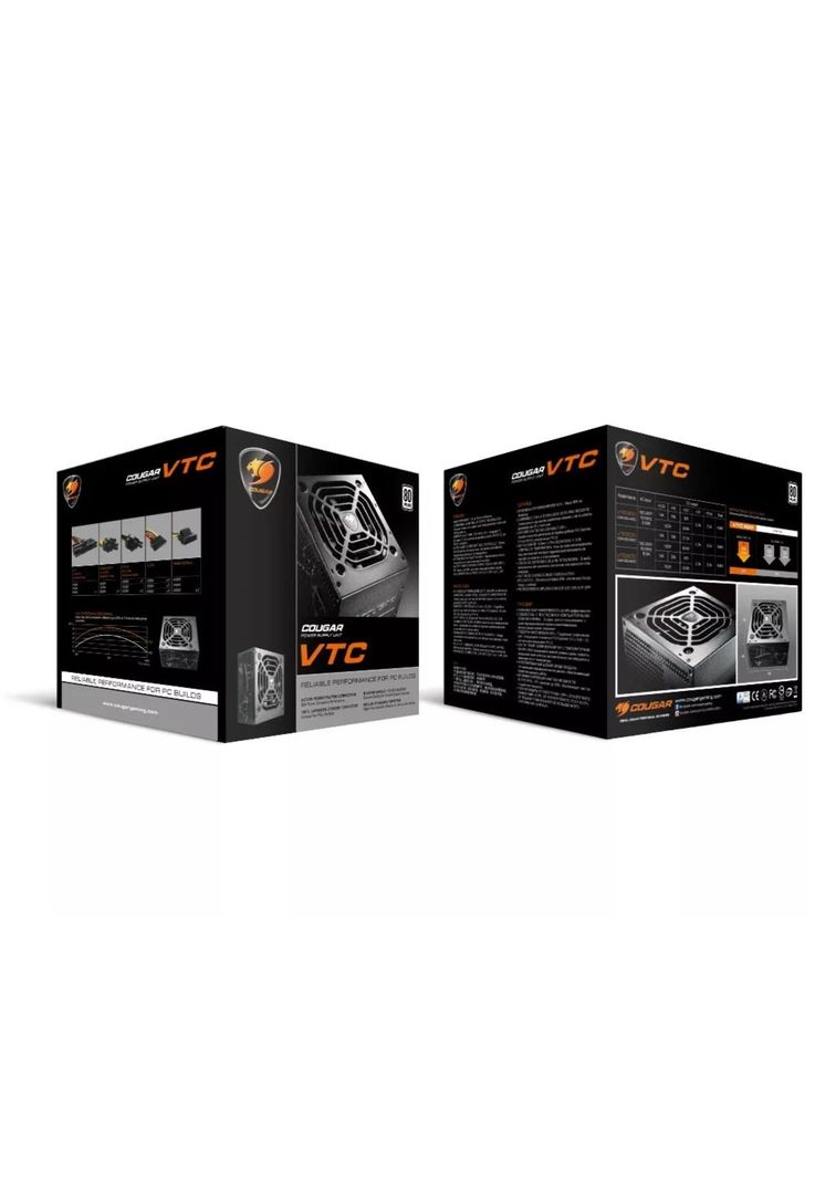Fuente De Poder Gamer Cougar VTC 400W 80 Plus High Power-5