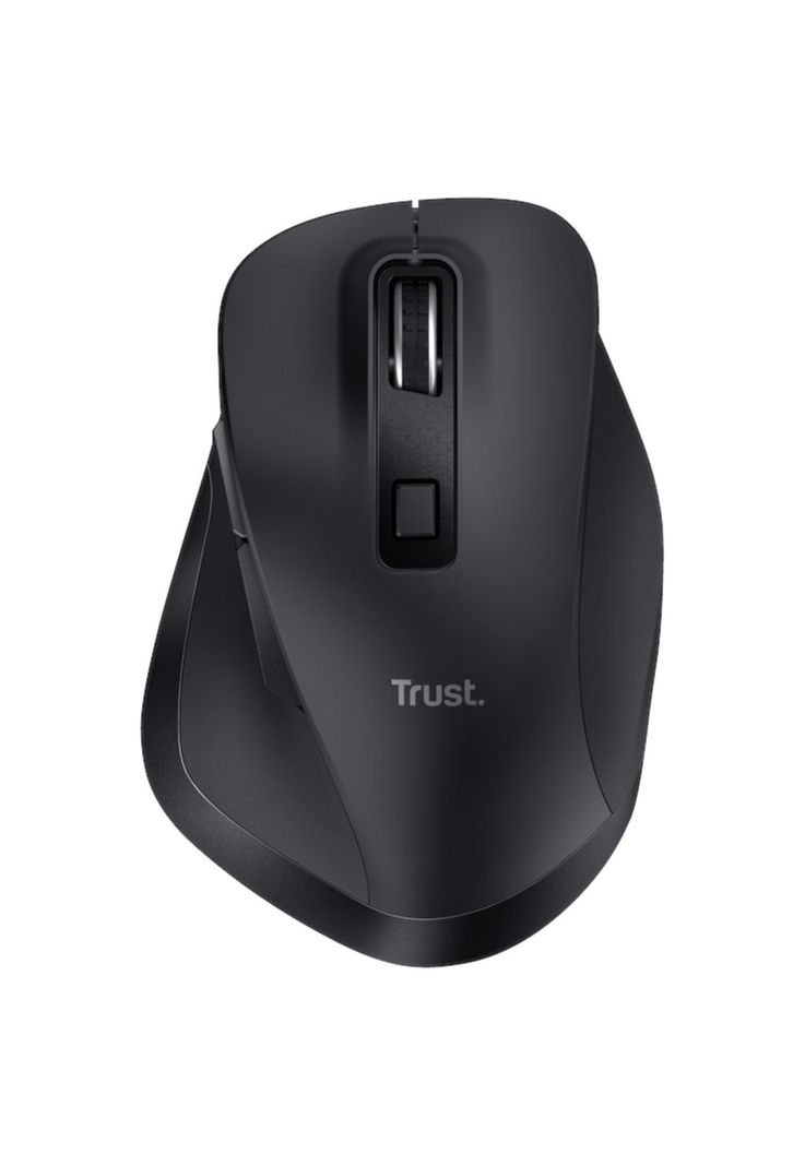 Mouse Inalambrico Ergonomico Trust Fyda Recargable Negro
