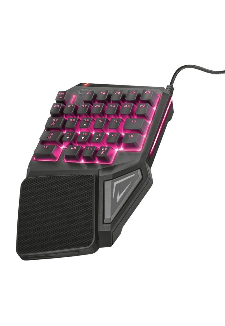 Teclado de Una Mano Anti-Ghosting Full Rgb Trust Gxt 888 Assa-2