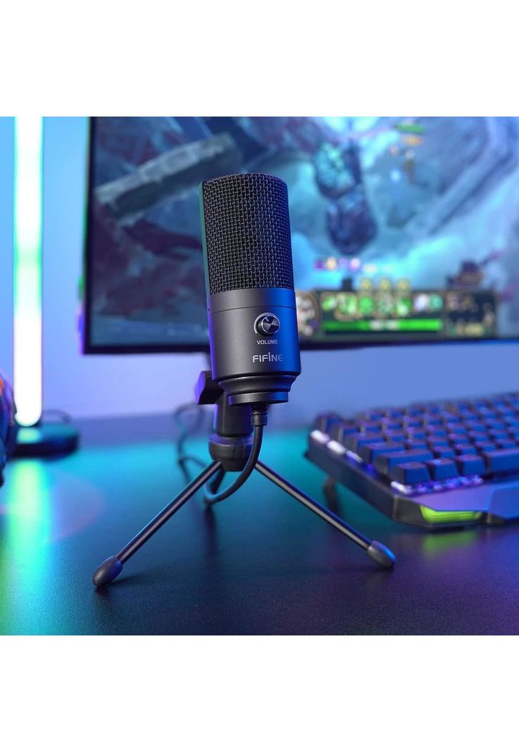 Micrófono Condensador USB Multiplataformas Fifine K669BK Pro-2