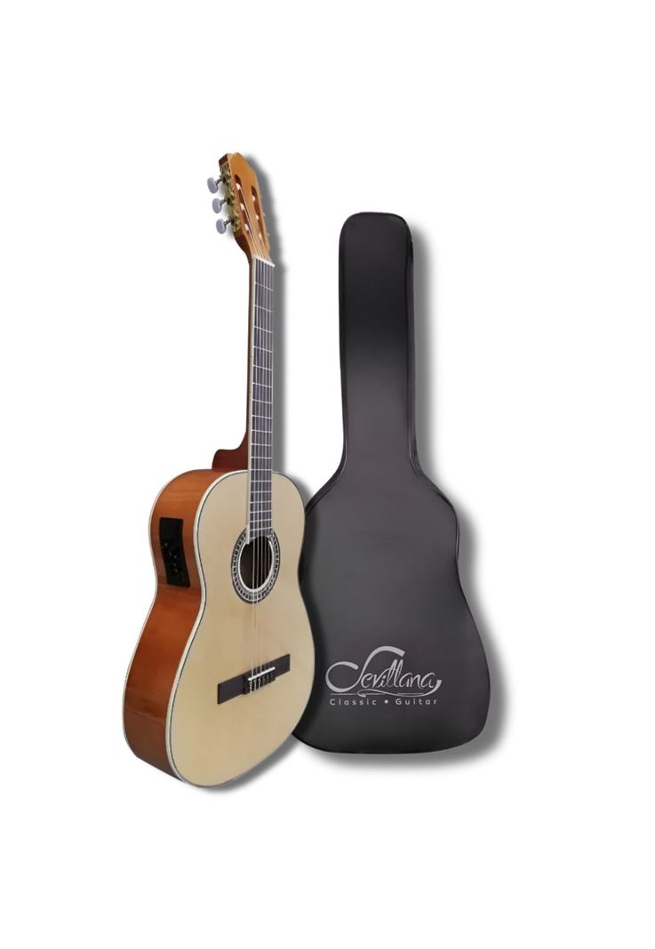 Guitarra Electroacústica Sevillana 39” Con Alma + Funda 8941-0