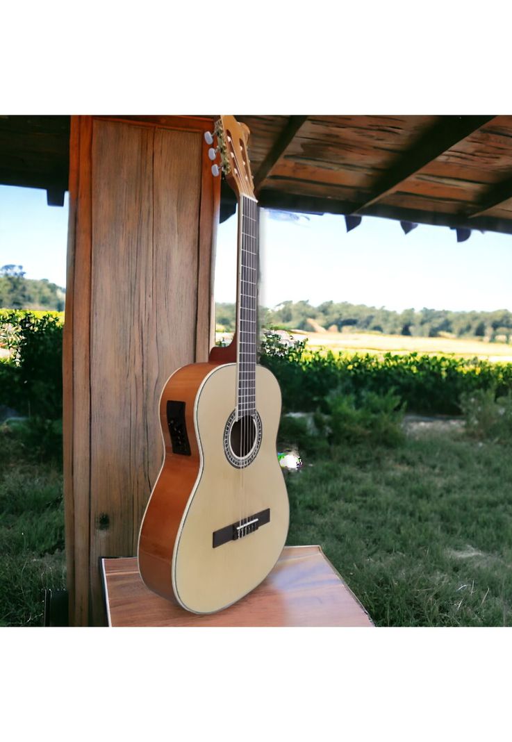 Guitarra Electroacústica Sevillana 39” Con Alma + Funda 8941-2