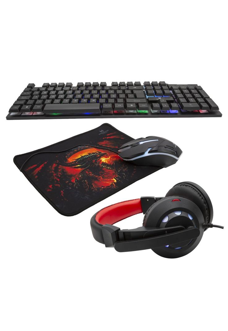 Kit Pro Gamer Mouse Teclado RGB Audifonos y Mouse Pad K4125-2