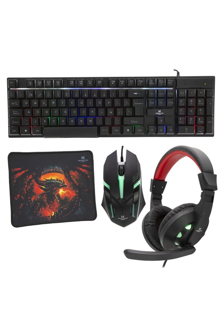 Kit Pro Gamer Mouse Teclado RGB Audifonos y Mouse Pad K4125-3