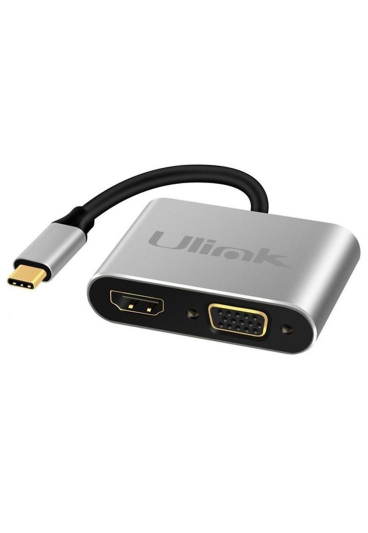 Hub Adaptador 4 en 1 Type-C a HDMI 4K + VGA + USB 3.0+ USB C-6
