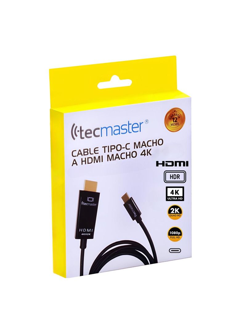 Cable HDMI Type-C 4K UHD 1.8M Tecmaster TM-100539 High Speed-1