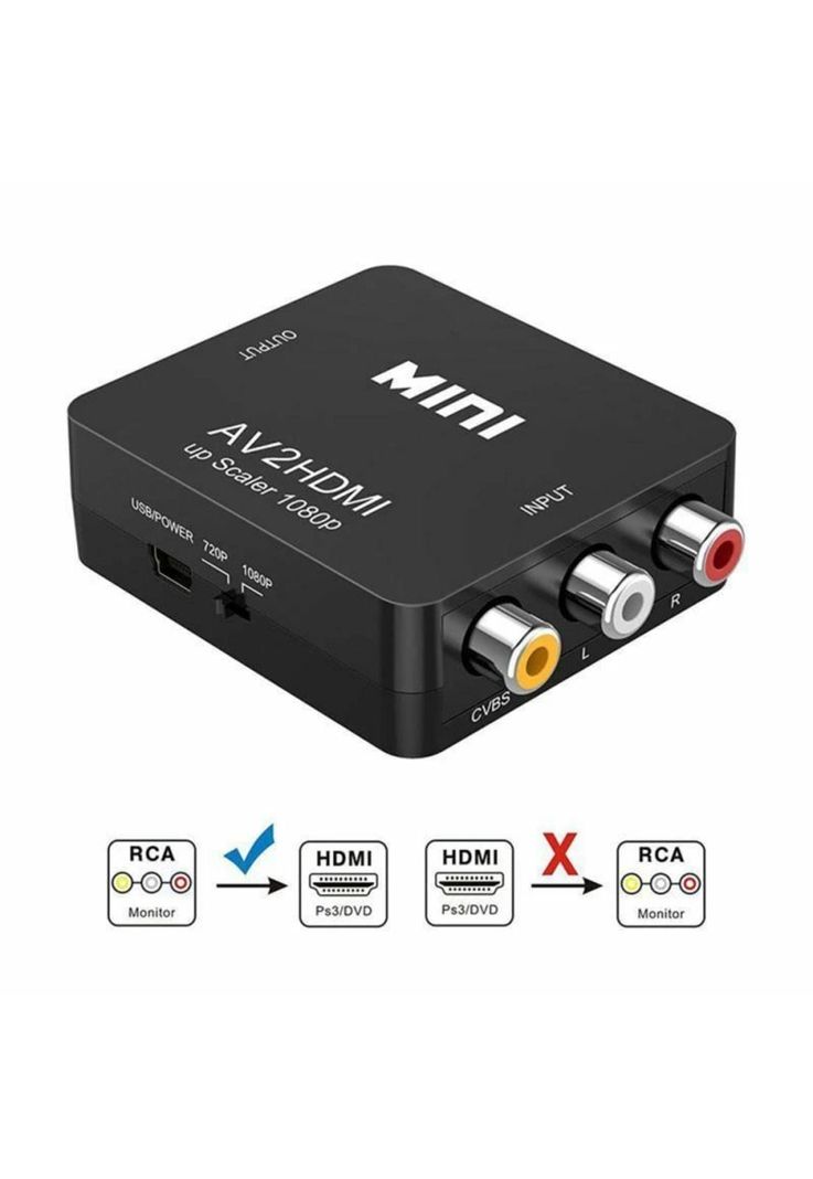 Conversor de Entrada RCA a Salida HDMI Full HD 1080p-6