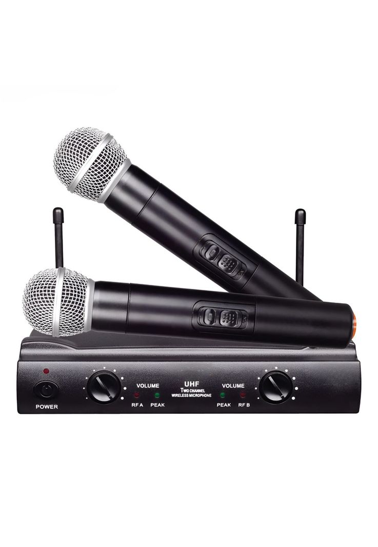 Kit de Micrófonos Inalámbricos UHF Profesionales WU-828 HD-0
