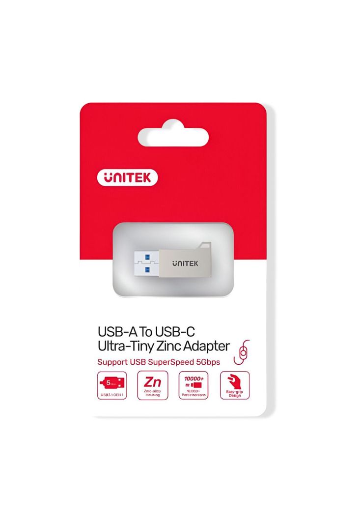 Adaptador USB 3.1 a USB Tipo C High Speed UNITEK A1034NI-4