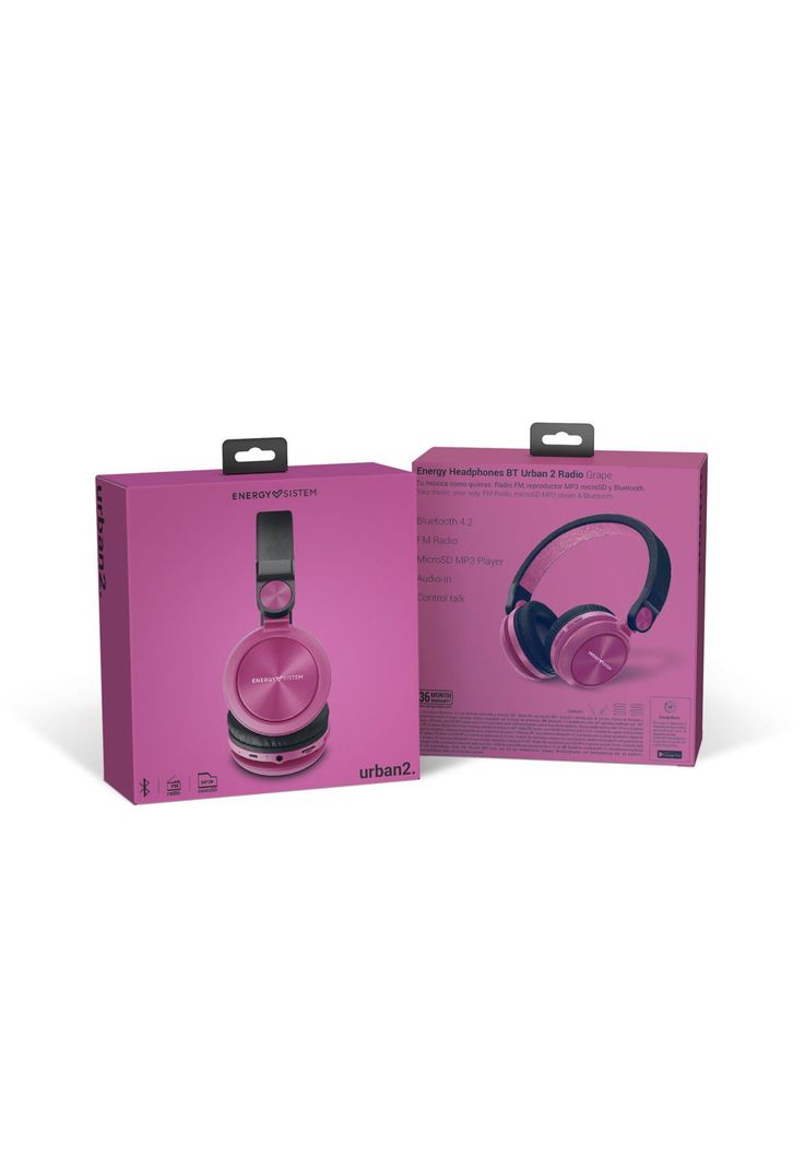 Audifono Energy Sistem Urban 2 Purple BT FM SD con Asistente-5
