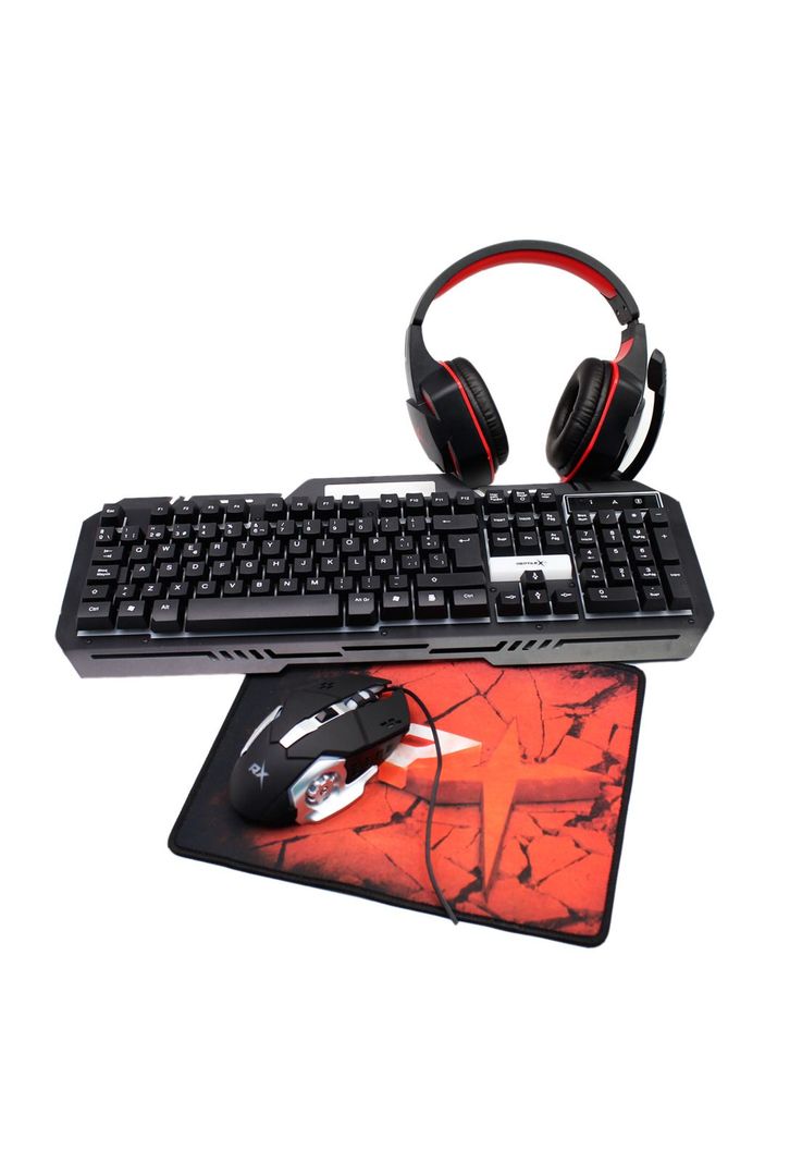 Kit Gamer 4 en 1 Mouse Teclado PAD Audifonos Reptilex RX0042-0