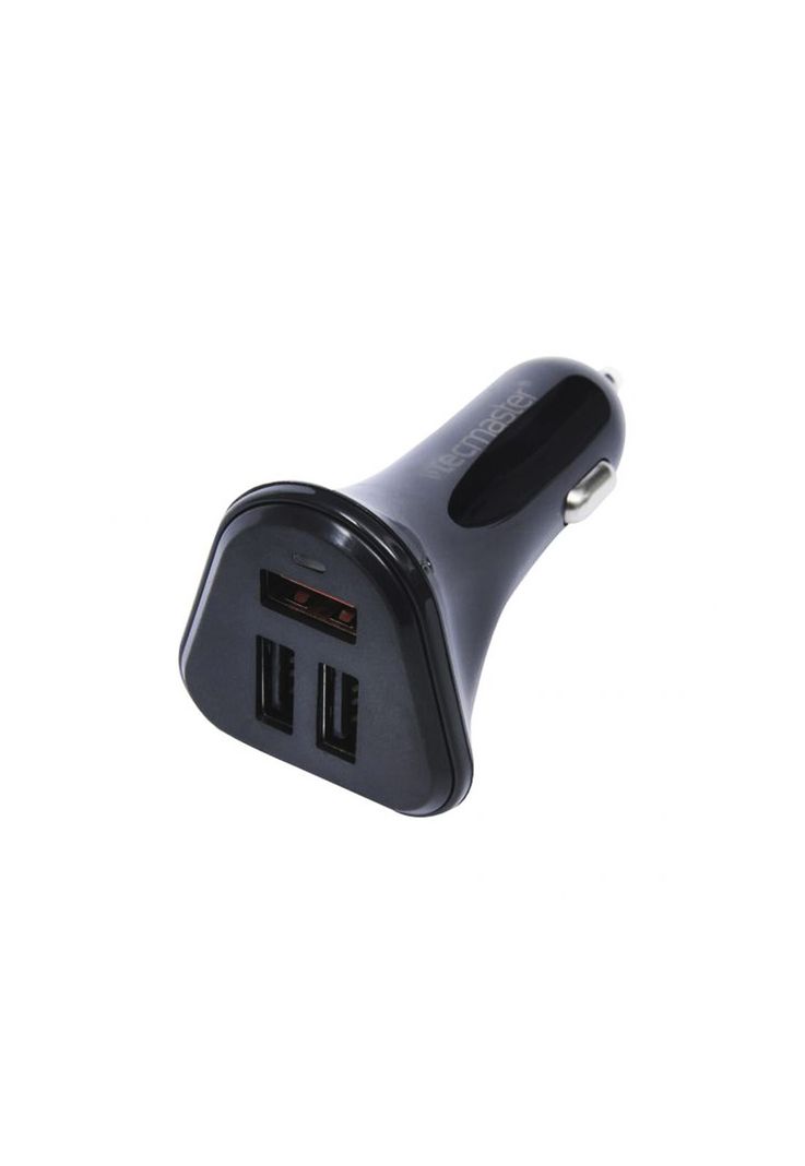 Cargador Usb para Auto Tecmaster de 3A con Carga Rapida 200508 Negro